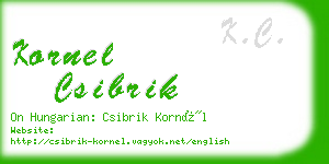 kornel csibrik business card